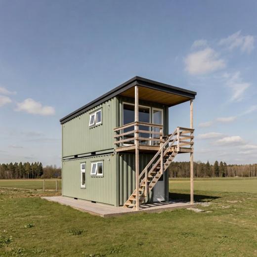 Domek Modułowy z Kontenera | Loftowy Styl & Otwarta Przestrzeń - front